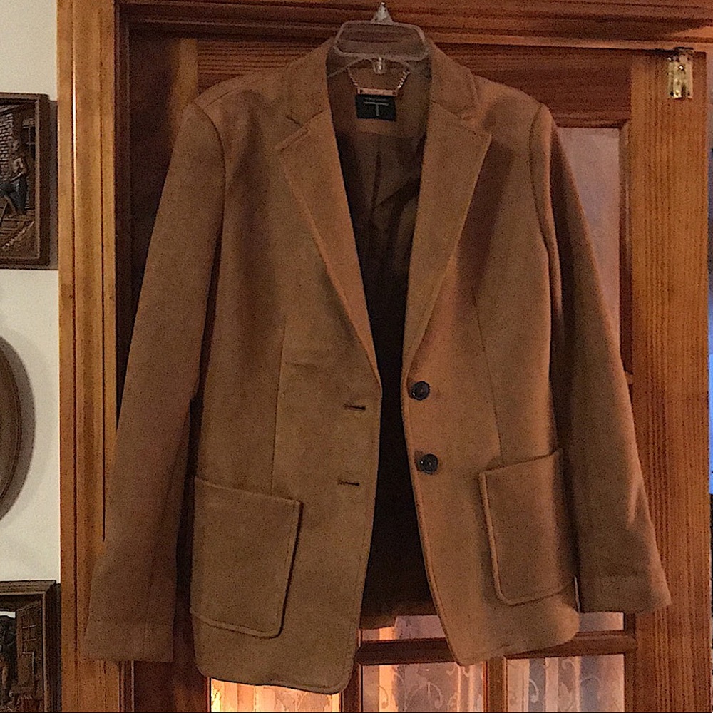 T Tahari Coat, Faux Leather size 8 Women’s
